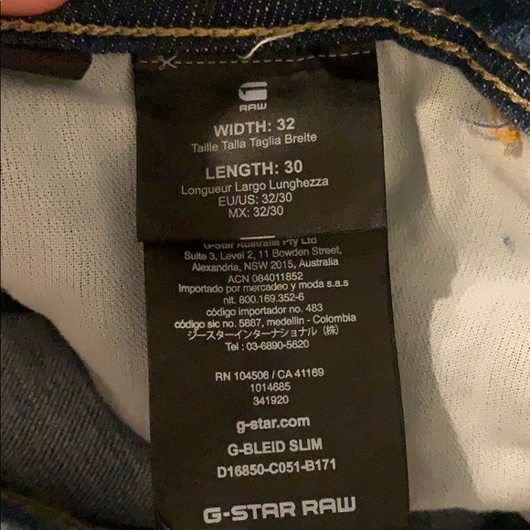 G-Star Raw, G-Bleid Slim Jeans, New with Tags - Picture 6 of 7